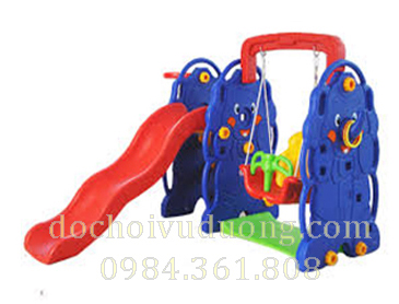 Cầu trượt xích đu bóng rổ hình con voi
