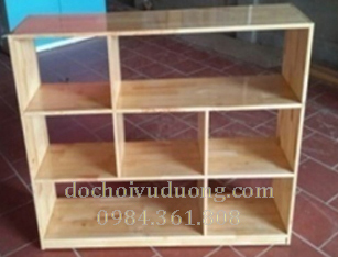 Kệ 7 khoang gỗ tự nhiên