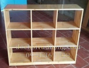 Kệ 9 khoang gỗ tự nhiên